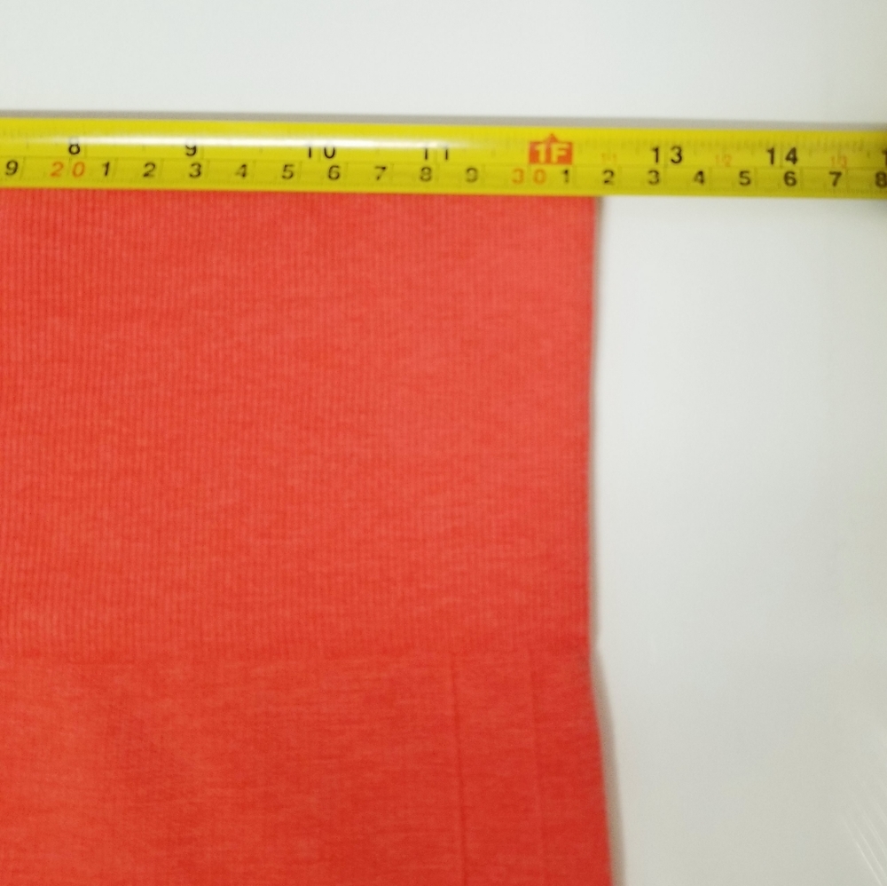 Lululemon IN THE FLOW CROP Seamless Leggings Sz 4 Coral Orange Active Gym - Picture 9 of 11